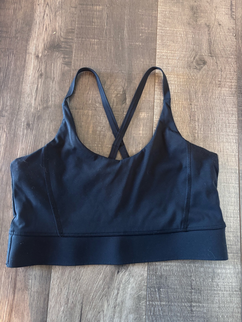 1st Phorm Black Longline Cross Back Sports Bra Size Medium